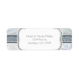 Himmlische weiße Ruffeln & Spitzen Elegante Etiket