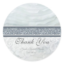 Himmlische White Ruffles & Lace Wedding Stickers