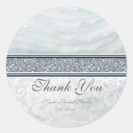 Himmlische White Ruffles & Lace Wedding Stickers