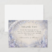 Himmlische Winterhochzeit Dankeskarte (Vorne/Hinten)