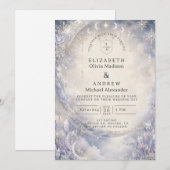 Himmlische Winterhochzeit Einladung (Vorne/Hinten)