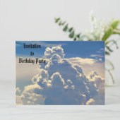 Himmlische Wolken-Einladung Einladung (Stehend Vorderseite)