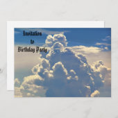 Himmlische Wolken-Einladung Einladung (Vorne/Hinten)