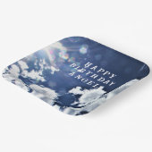 Himmlische Wolken "Happy Birthday" "Angel" Pappteller (Gewinkelt)