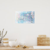 Himmlische Word Cloud Poster (Küche)