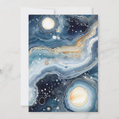 Himmlischer Achat | Elegante kosmische Marmor-Swee Einladung (Rückseite)