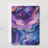 Himmlischer Achat | Feurige Kosmische Geode Sweet Einladung (Rückseite)