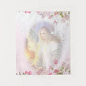 Himmlischer Angel Light Floral Wandteppich (Vorderseite)