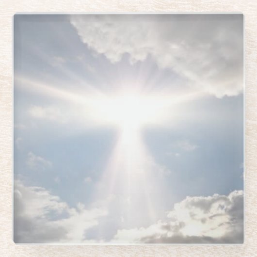 Himmlischer angelsächsischer Himmel Glasuntersetzer (Vorderseite)
