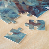 Himmlischer blauer Quarz-Kristall Puzzle (Seite)