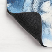 Himmlischer Blauwolf-Kosmik-Konstellation Mousepad (Ecke)