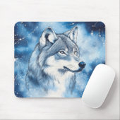 Himmlischer Blauwolf-Kosmik-Konstellation Mousepad (Mit Mouse)