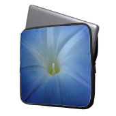 Himmlischer Blue Morning Glory Nah-Up Laptopschutzhülle (Vorderseite Links)