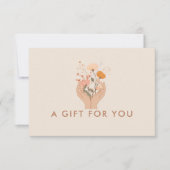 Himmlischer Blumen-Salon QR-Code-Geschenkgutschein (Vorderseite)