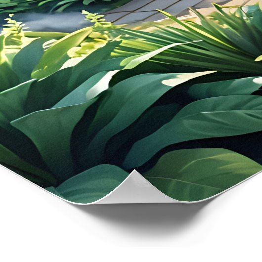 Himmlischer Blumengarten Poster (Ecke)