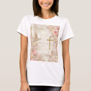 Himmlischer Blush & Gold Quince, individuell T-Shirt