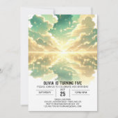 Himmlischer Celestial Digital Geburtstag Einladung (Vorderseite)