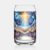 Himmlischer Chor unter dem Stern von Bethlehem Dosenglas (Vorderseite)