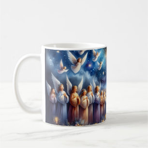 Himmlischer Chor unter dem Stern von Bethlehem Kaffeetasse