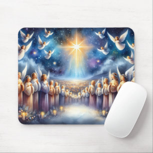 Himmlischer Chor unter dem Stern von Bethlehem Mousepad