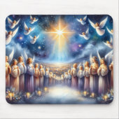 Himmlischer Chor unter dem Stern von Bethlehem Mousepad (Vorne)