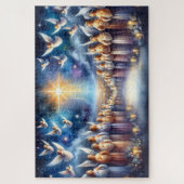 Himmlischer Chor unter dem Stern von Bethlehem Puzzle (Vertikal)