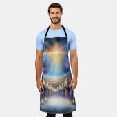 Himmlischer Chor unter dem Stern von Bethlehem Schürze (Getragen)