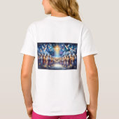 Himmlischer Chor unter dem Stern von Bethlehem T-Shirt (Rückseite)