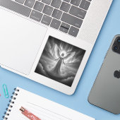 Himmlischer Engel Aufkleber (Laptop mit iPhone)