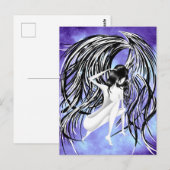 Himmlischer Engel Blau Postkarte (Vorne/Hinten)