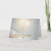 Himmlischer Engel gefaltete Weihnachtskarte Feiertagskarte (Rückseite)