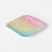 Himmlischer Engel Halo Wolke Regenbogen Pappteller (Gewinkelt)