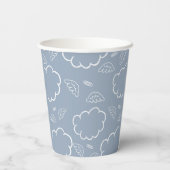 Himmlischer Engel Halo Wolken Blau Papiertasse Pappbecher (Rückseite)