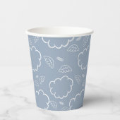 Himmlischer Engel Halo Wolken Blau Papiertasse Pappbecher (Vorderseite)