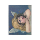 Himmlischer Engel träumt von einer Wolke am Himmel Notizblock (Rotiert)