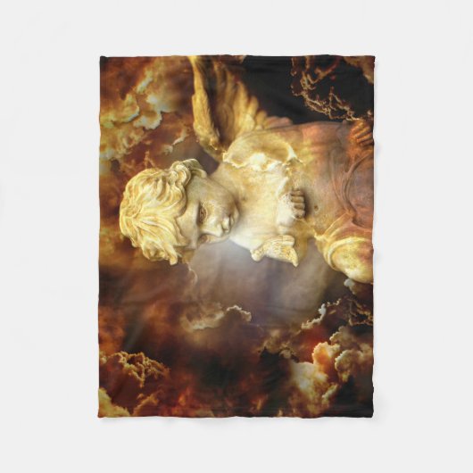 Himmlischer Engels-Engel Fleecedecke (Vorderseite)