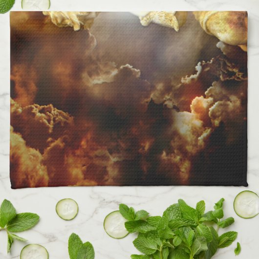 Himmlischer Engels-Engel Geschirrtuch (Gefaltet)