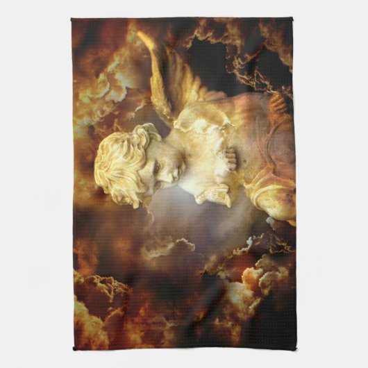 Himmlischer Engels-Engel Geschirrtuch (Vertikal)