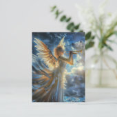 Himmlischer Fanfare Angel Trumpet Postkarte (Stehend Vorderseite)