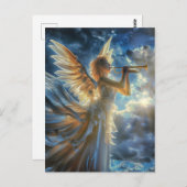 Himmlischer Fanfare Angel Trumpet Postkarte (Vorne/Hinten)