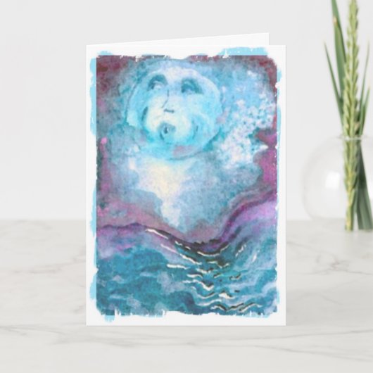 Himmlischer Freund des blauen Mondes Karte (Vorderseite)