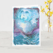 Himmlischer Freund des blauen Mondes Karte (Gelbe Blume)