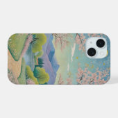 Himmlischer Frühlingsweg iPhone 15 Hülle (Rückseite (Horizontal))