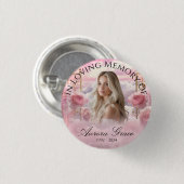 Himmlischer Garten der Rose Gedenkschaltfläche LIA Button (Vorne & Hinten)