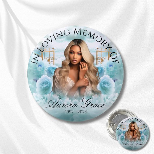 Himmlischer Garten der Rose Gedenkschaltfläche LIA Button