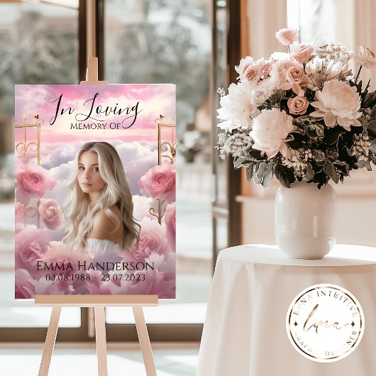 Himmlischer Garten der Rose - Memorial Sign - LIA0 Poster