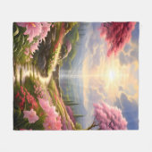 Himmlischer Garten Fleecedecke (Vorderseite (Horizontal))