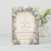 Himmlischer Gartenhochzeit unter Sternen Save The Date (Stehend Vorderseite)