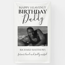 Himmlischer Geburtstag Daddy | Foto-Memorial-Banne Banner