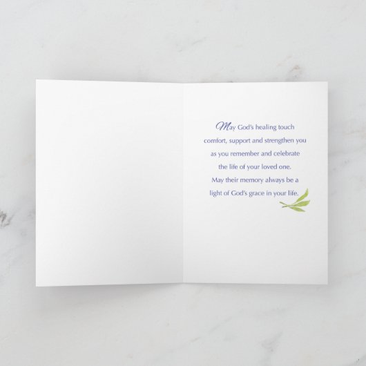 Himmlischer Geburtstag Religiöse leuchtende Kerze Karte (Innenseite)